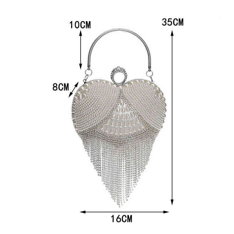 Sacs de soirée Goig Fashion Femmes Sacs de soirée Pouettes Diamants Purs à main d'embrayage Boute à épaule Partage Laides Case 220516