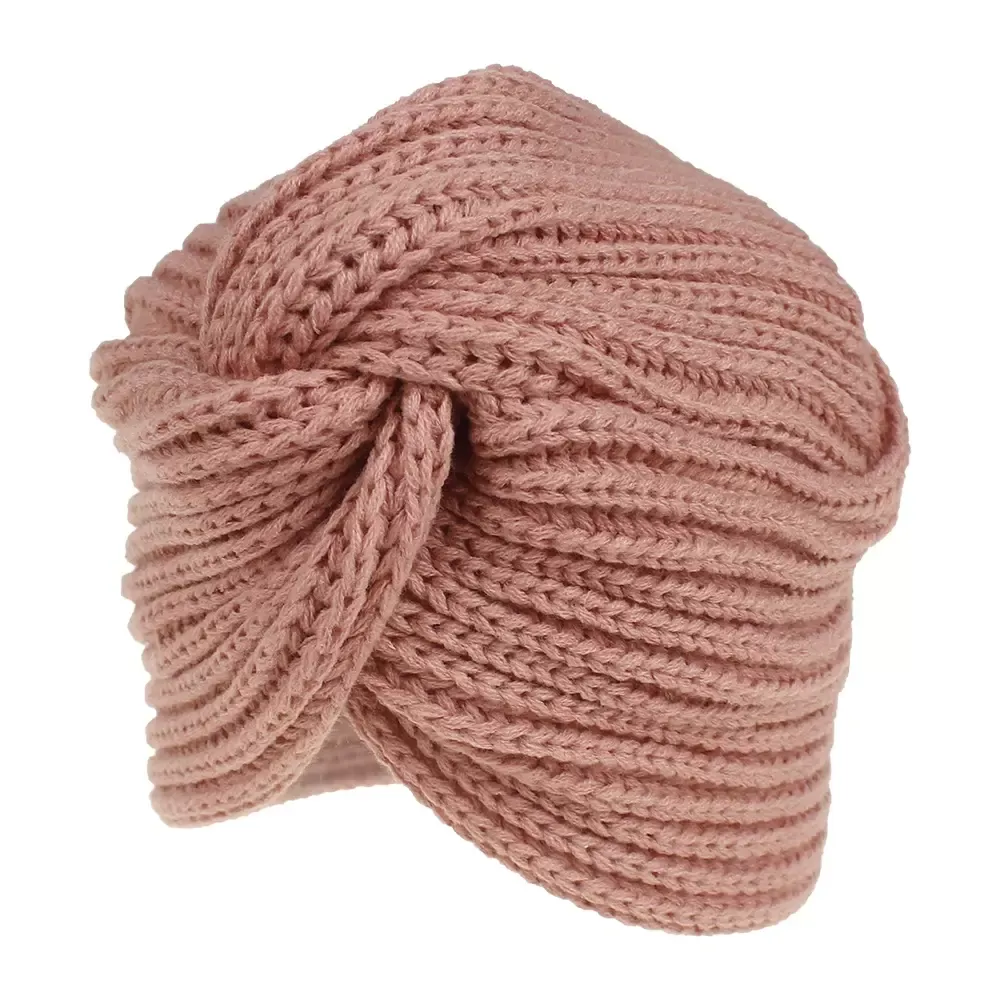 Women Knot Twist Turban pannband Cap Autumn Winter Warm Headwear Casual Streetwear Kvinna Muslimska indiska hattar