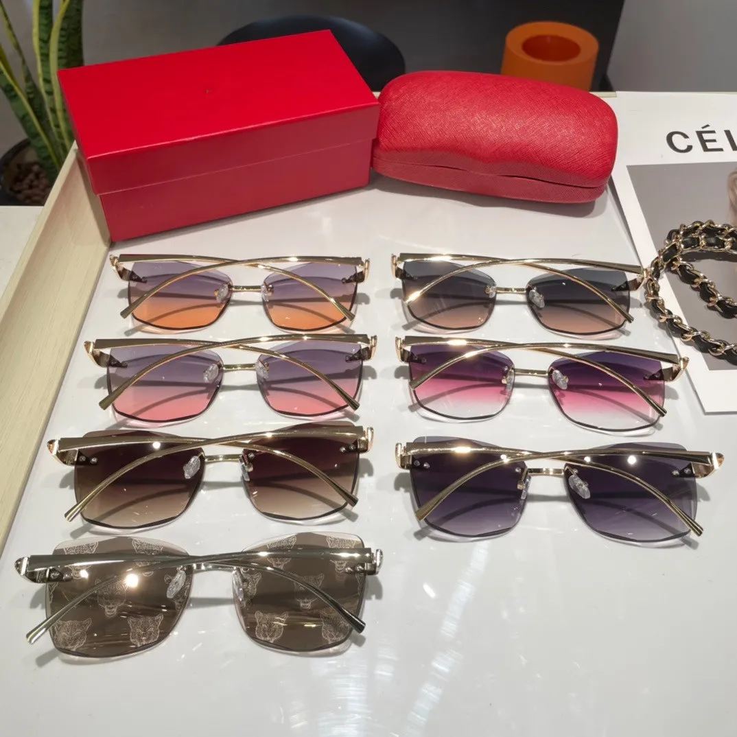 Varumärkesdesigner solglasögon högkvalitativa solglasögon Kvinnor Män glasögon kvinnors solglas UV400 lins unisex med box334l
