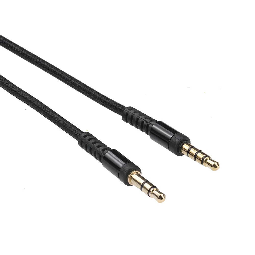 1,2 мкл 3,5 -мм разъем для мужского до мужчин -кабеля стерео кабели с микрофоном с микрофоном для управления громкости для автомобильных наушников