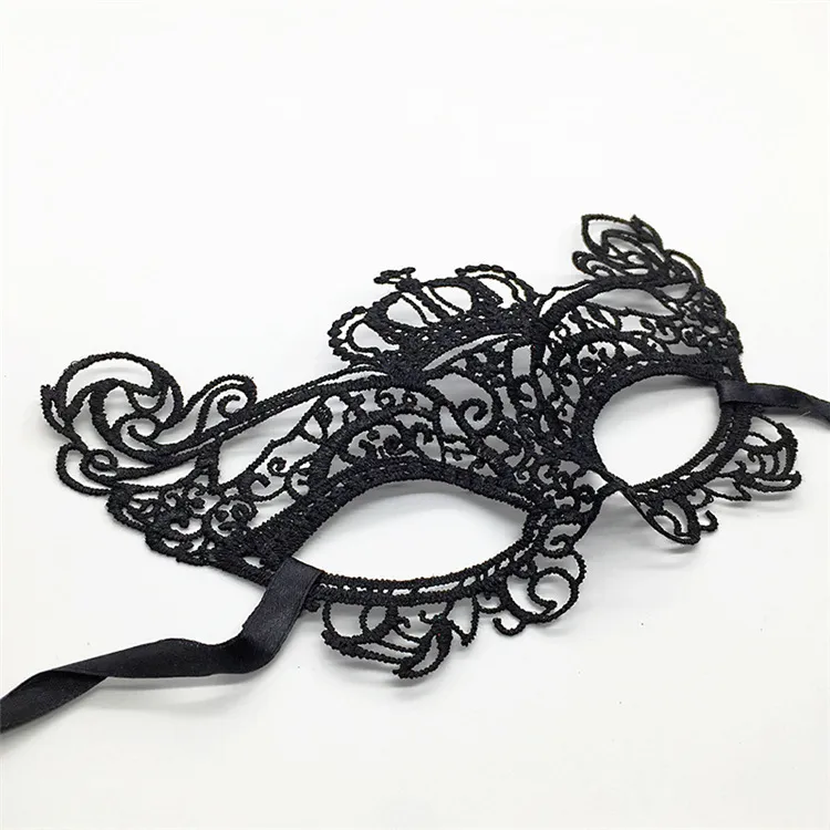 Mystery Crown Stereotype Lace Mask Hollow Eye Mask Crown Halloween Christmas Masquerade Party Supplies 220812
