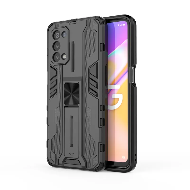 Magnetic Kickstand TPU Bumper Armor Wstrząsy Szafy dla OnePlus Nord N200 5G Ochrona obiektywu Hard PC Powrót Coque Fundas