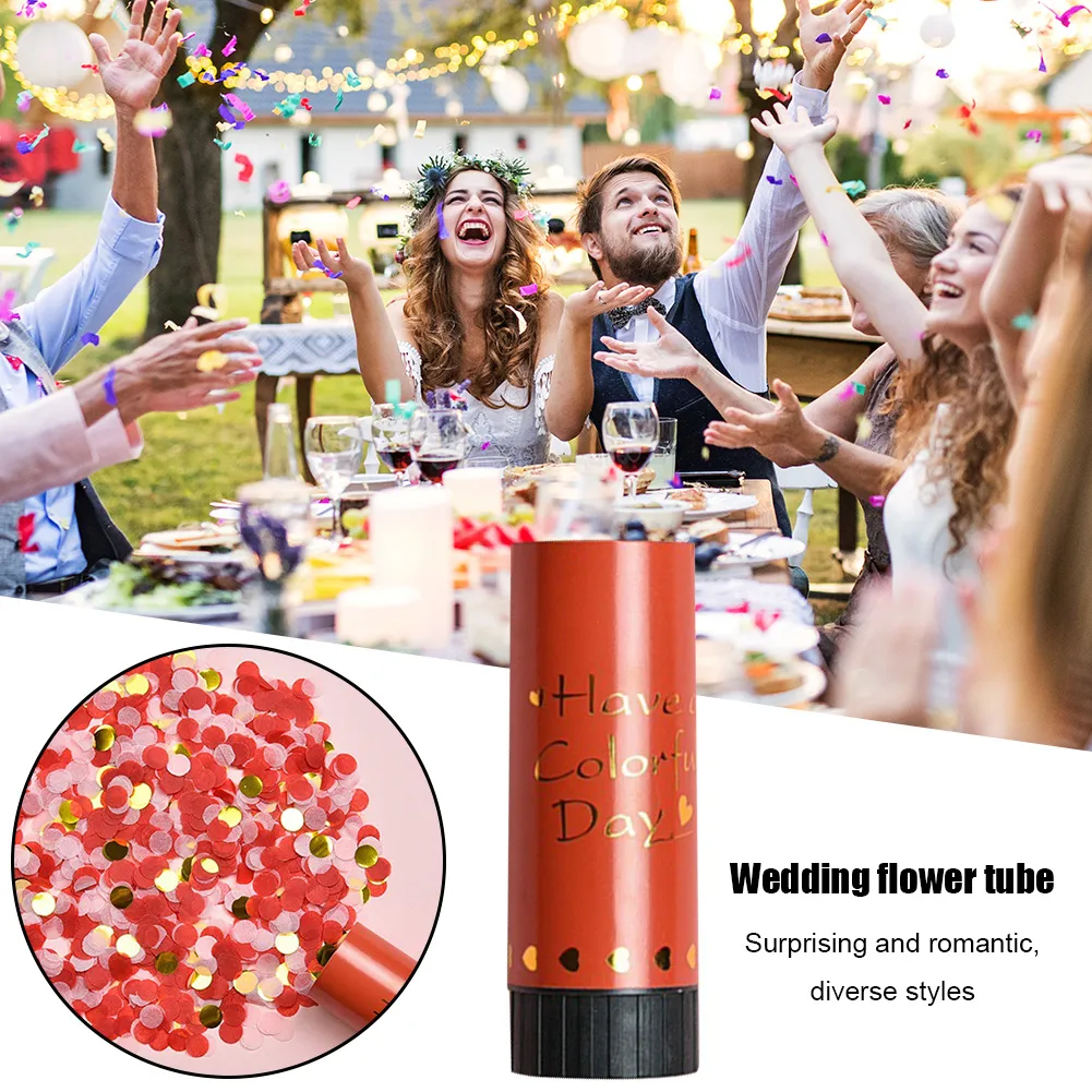 Hand Held Spray Canister Confetti Cannon Birthday Wedding Party Spring Fireworks Graduation Opening Christmas Festival Supplies