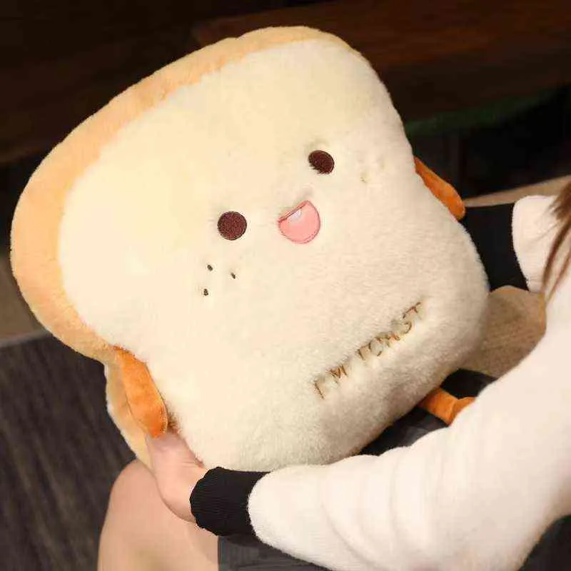 Peluche Toast Pain Oreiller Mignon Simulation Alimentaire Hot Dog Doux Pop Main Réchauffeur Coussin Décor À La Maison Enfants Jouets Cadeau D'anniversaire J220704