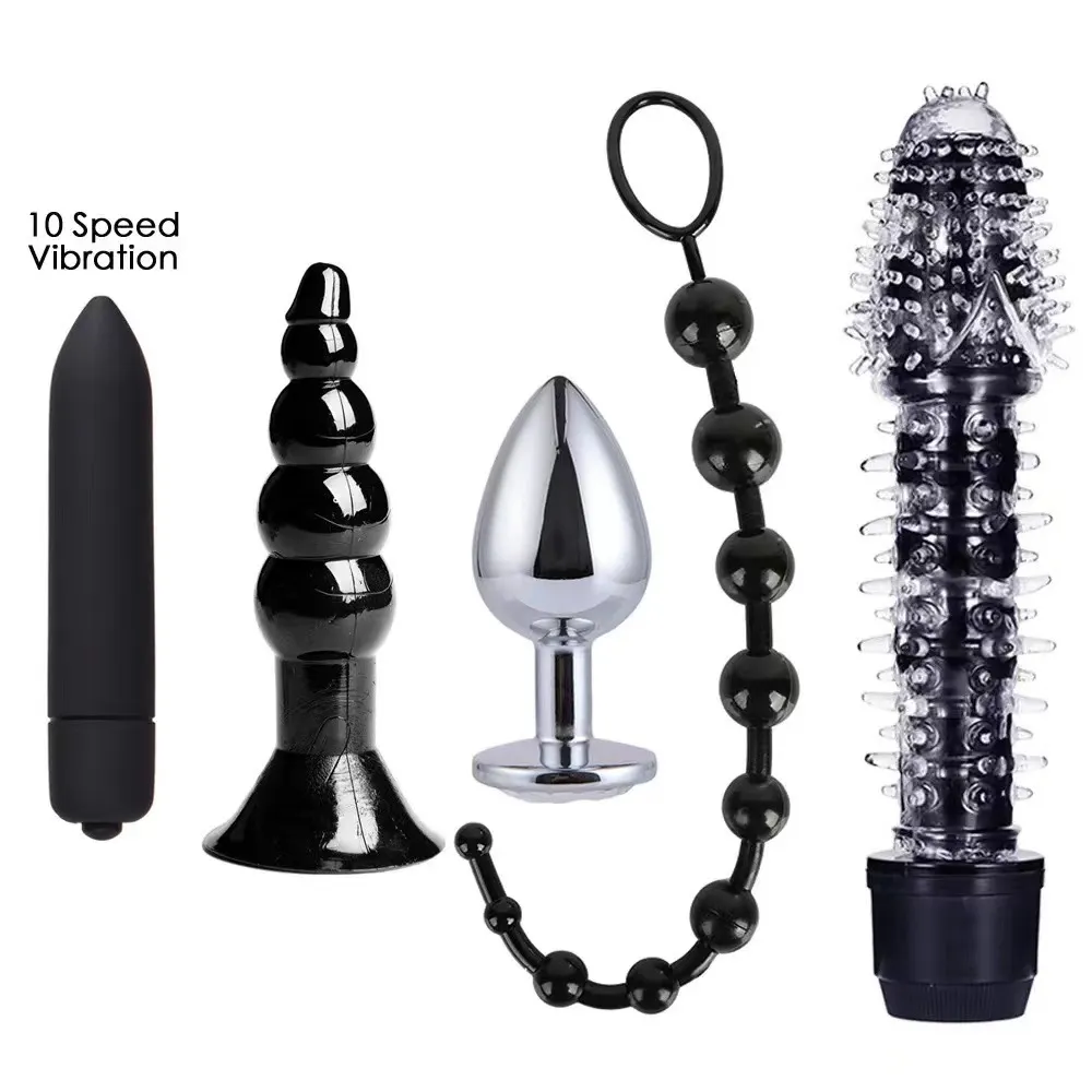 SM Fun Anal Plug Combination Female Alternative Rear Court Pull Beads Vibrator Toy Adult sexy Toys Erotic