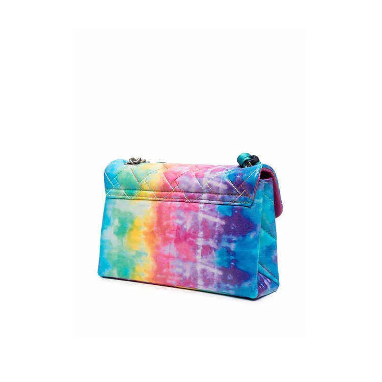 Kurt Geig Tie Dyed and Printed Shoulder Bag New Fashion Rhombic Chain Messenger in Spring Summer 2022 0711