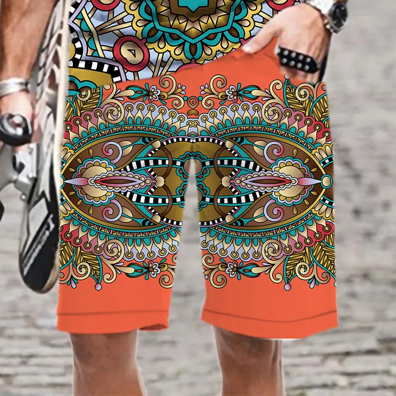 Överdimensionerade mäns casual shorts snöflinga mönster lösa herrkläder män/kvinnor strand simning rolig 3d tryckt harajuku cool 220624