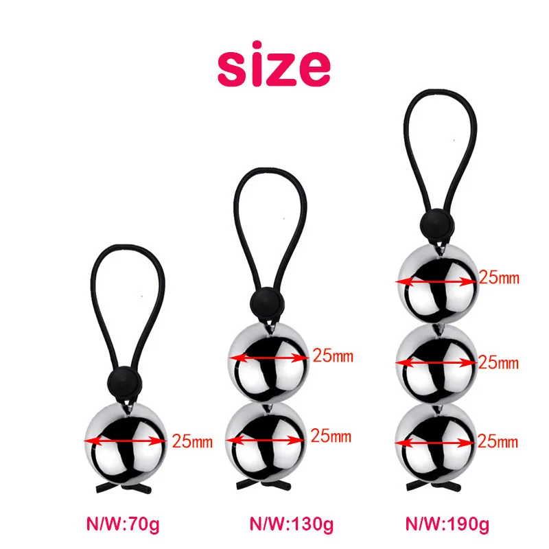 Newest Metal Balls Heavy Weight Duty Penis Erection Enlarger Scrotum Stretcher Bondage Cock Ring Penisring sexy Toys For Men Shop