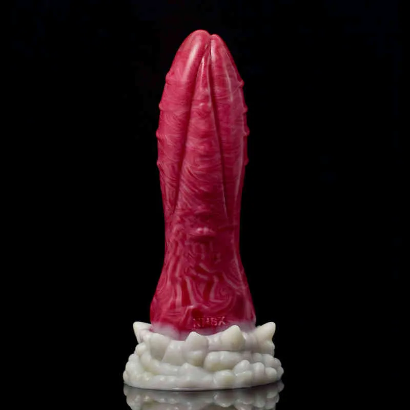 NXY Dildos 5 CM Grube silikonowe ssanie specjalne Penis dla mężczyzn i kobiet Soft Anal Plug Fun Massage Masturbacja Urządzenie Dorośli 0316