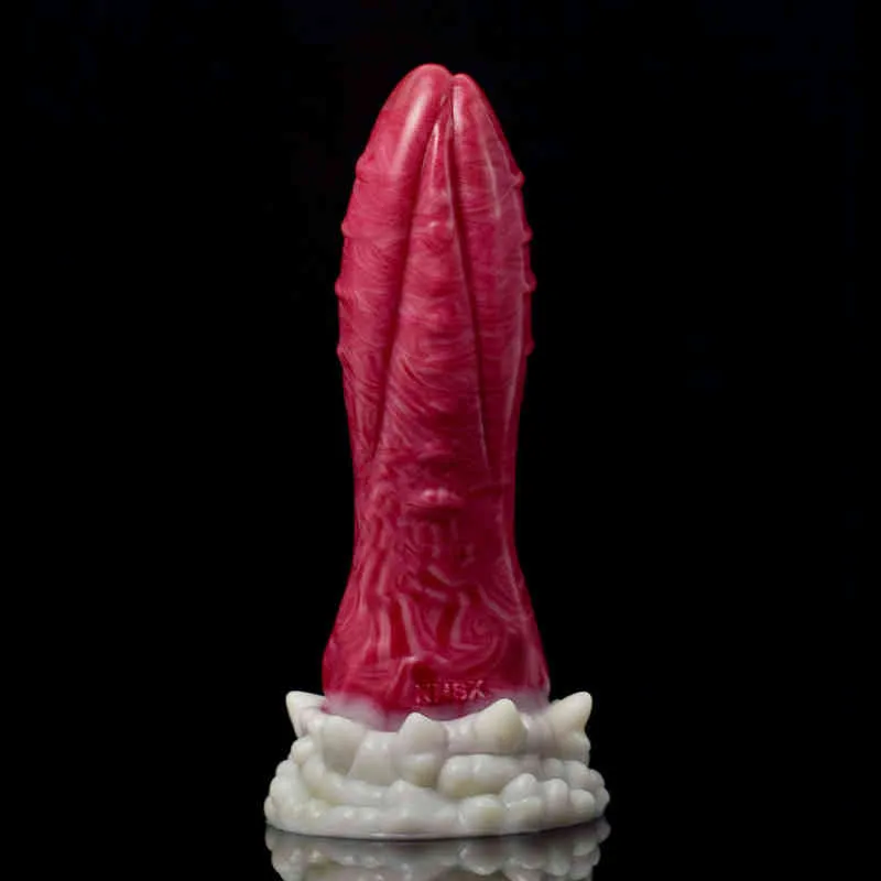 Nxy Dildos 5cm Grueso Succión de silicona Pene en forma especial para hombres y mujeres Tapón anal suave Dispositivo de masturbación de masaje divertido Adultos 0316