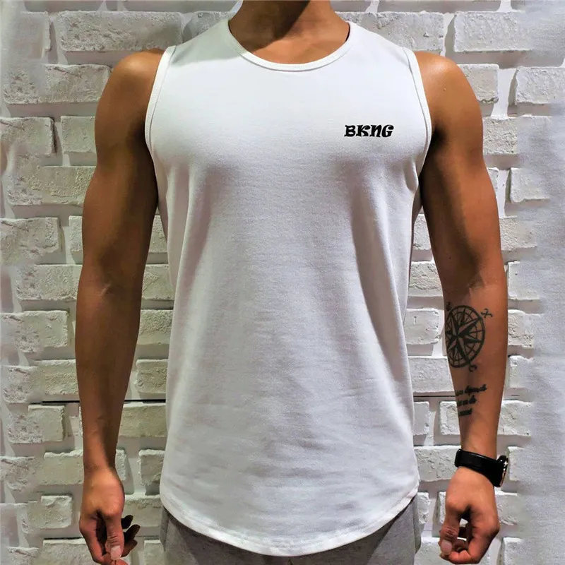 Men tanque de fisiculturismo tops de ginástica camisa sem mangas machos stringer singlet de verão moda casual impresso de camiseta 220601