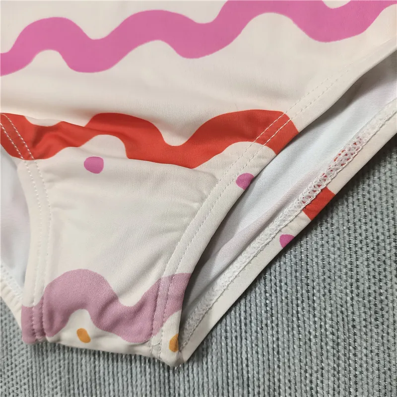 Dzieci swimsuit baby dziewczyna łuk kolor wzór druk 220425