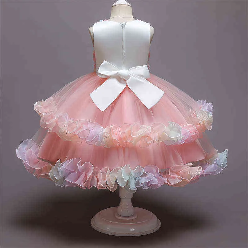 Девочки принцесса платье цветочное детское костюм элегантный свадебный день рождения