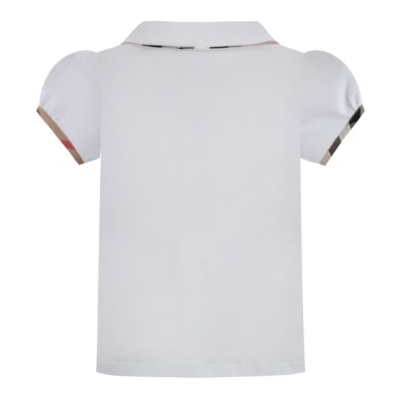 Kinder Kleidung Mädchen Streifen T Shirt Turndown Kragen Kleinkind Kinder T Shirt Top Kurzen Ärmeln T-shirt Tops T 220620