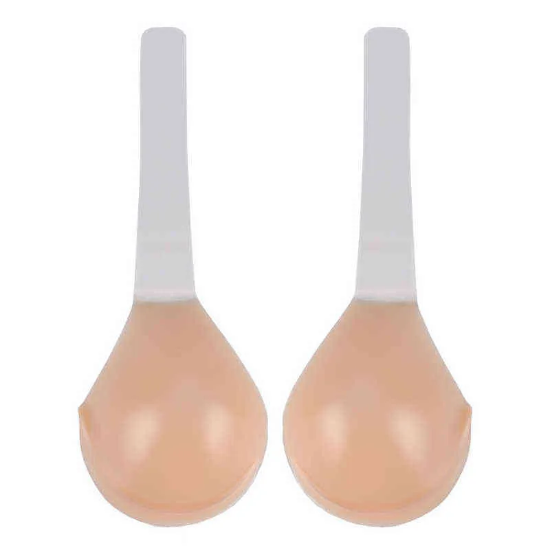 Pair Riutilizzabile Barra in silicone Copricapezzoli Push Up Barra appiccicosa Sollevare Barra invisibile Nascondere Reggiseno sollevamento seno Y2207252035017