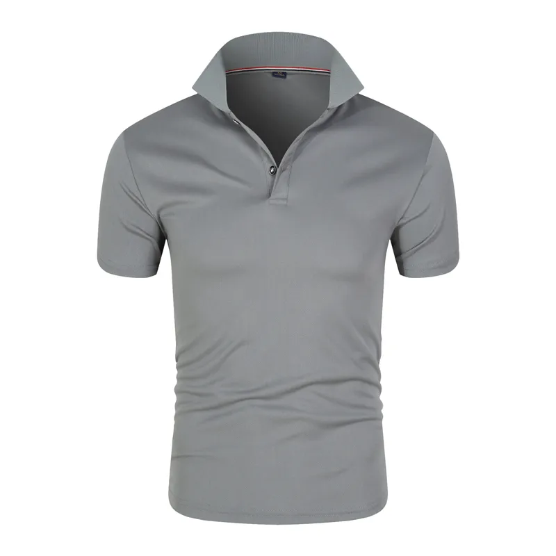 Polo gömlek gündelik düz renkli yaka pamuk karışımı kısa kollu resmi aşınma highend iş satan 220616