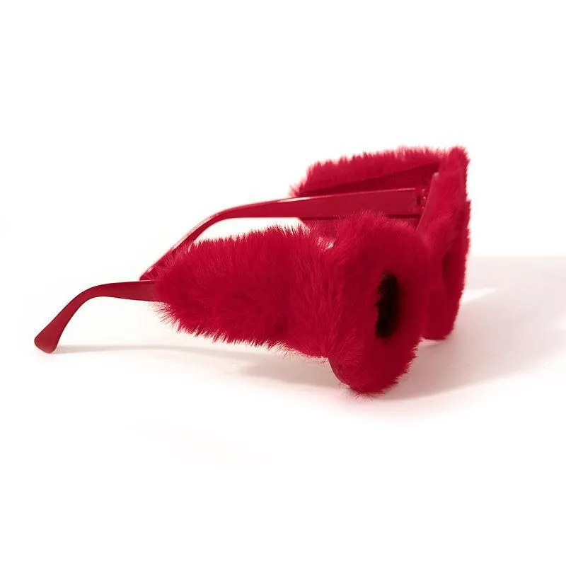 Sunglasses Winter Plush Red Party Glasses Knitted Hat Sun ChristmasSunglasses247G