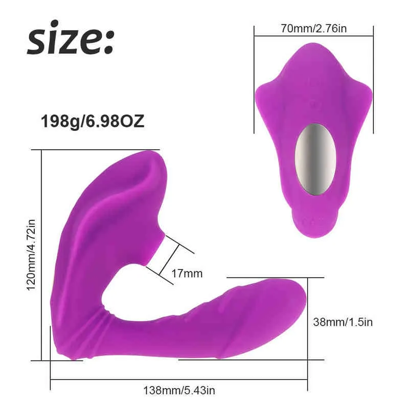 Vibrators Vibrators Clitoralal Сосание G Spot Dildo с 10 мощными модами Clit Sucker Oral Sex Toys для женщин и пар 2 в 1 220505