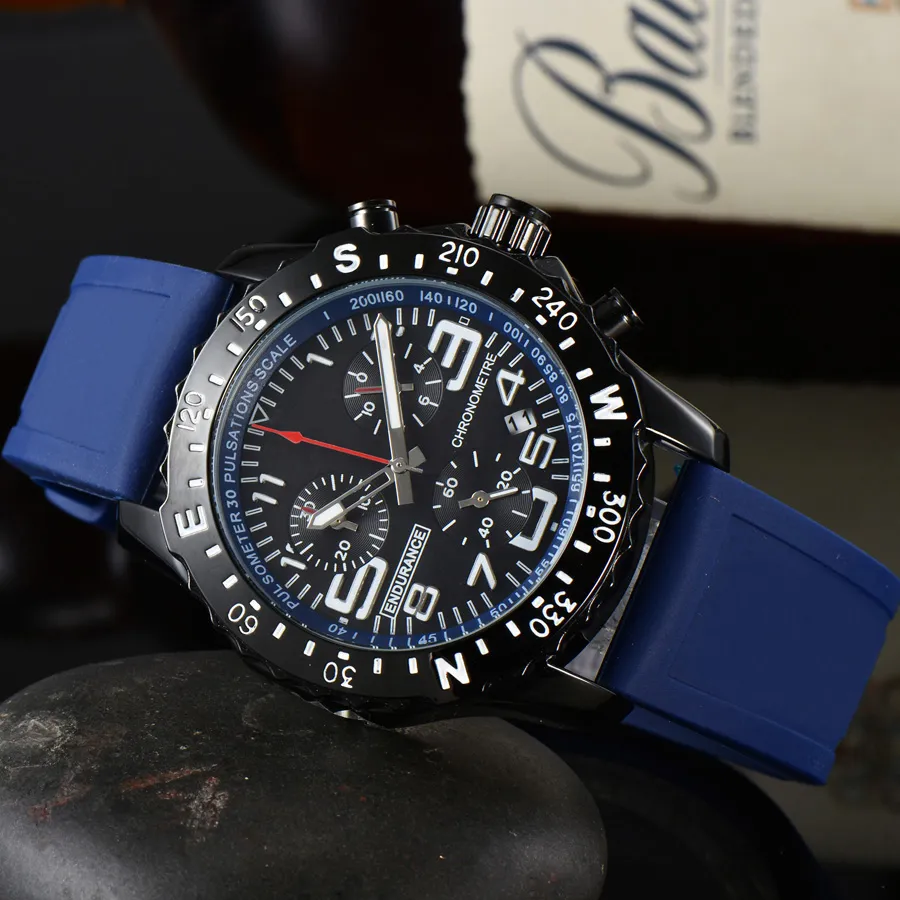Fashion Full Brand Pols Horloges Men Male Casual Sport Style Luxe Silicone Band Quartz Clock BR ​​01