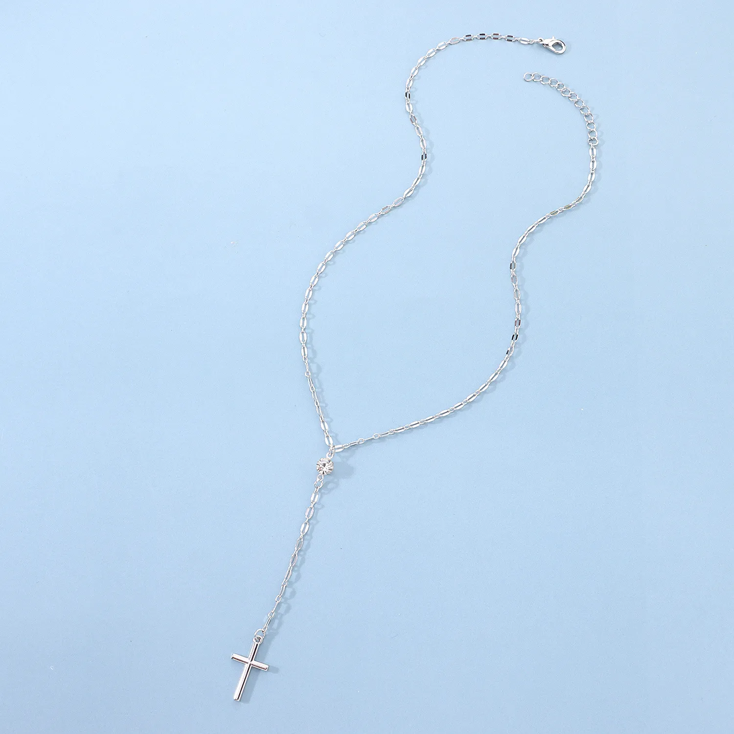 Fine Simple 18K Cross Cross Wiselant Naszyjnik Modna biżuteria Złota Srebrny Choker For Woman Lucky Jewelry Gifts2606388