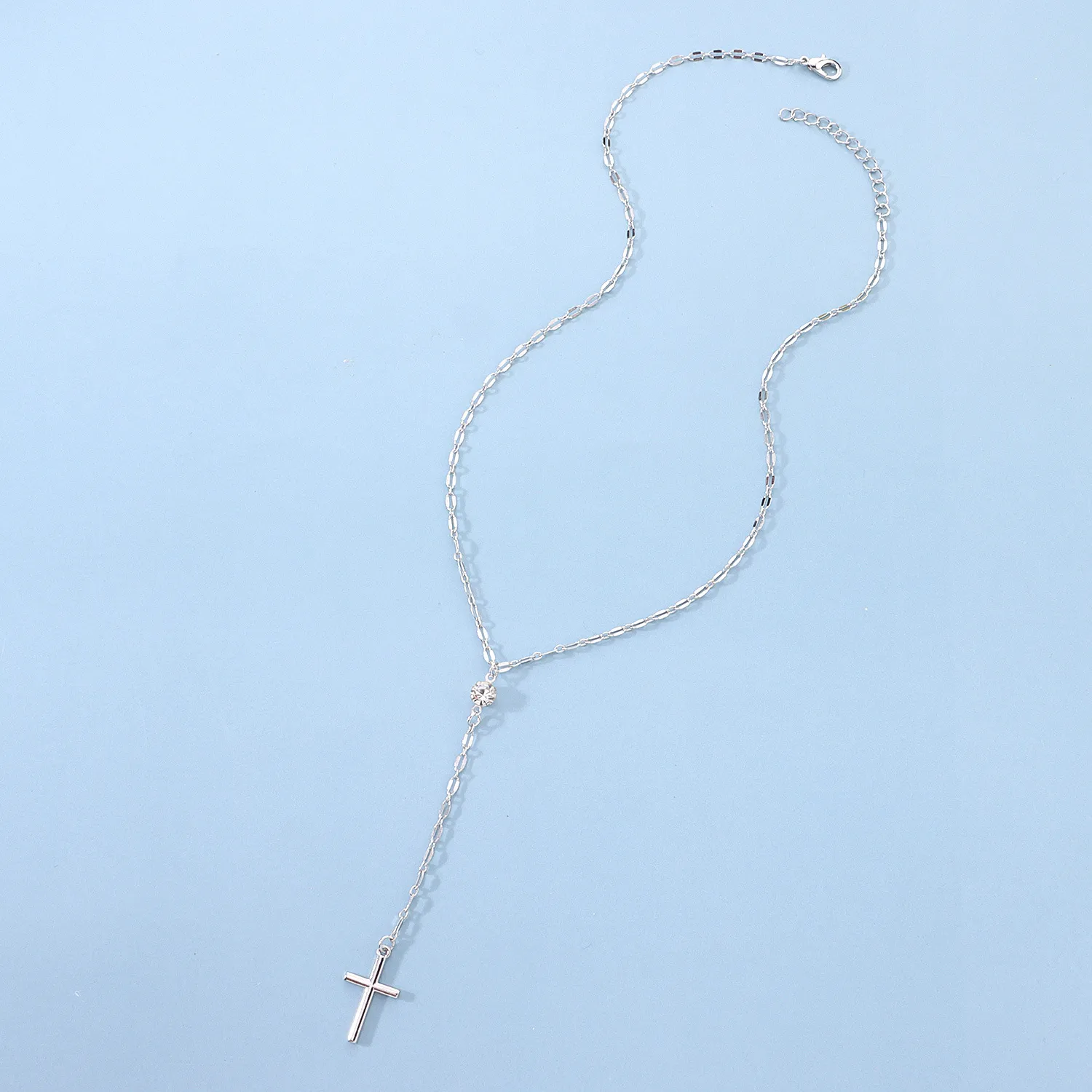 Fine Simple 18K Cross Pendant Statement Necklace Fashion Jewelry Gold Silver Choker for Woman Lucky Jewelry Gifts8233395