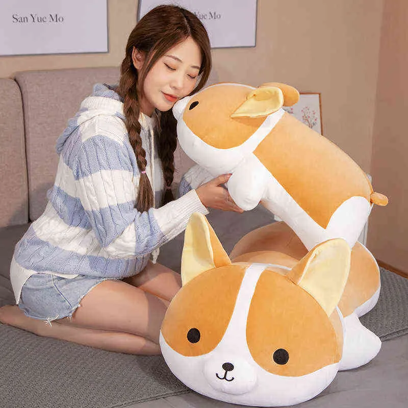 Bellissimo grasso Shiba Inu e Corgi cane peluche ripiene morbido Kawaii animale cartone animato cuscino coccolone bambole regalo bambini J220704