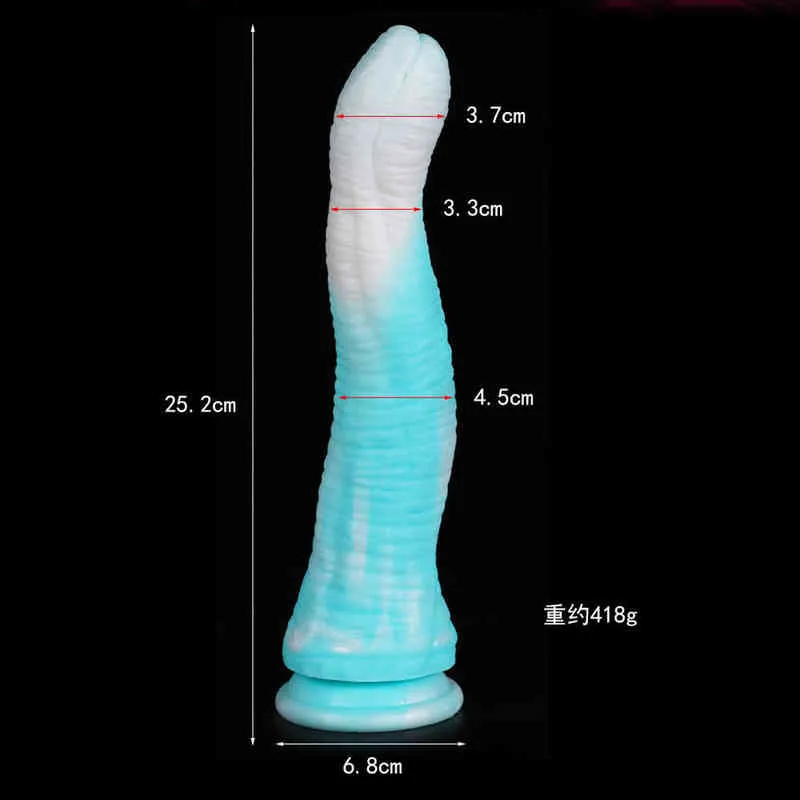 NXY Anal Toys Soft wtyn płyn Silikon Silikon długi seks dla kobiet mężczyzn masaż prostaty ogromny sklep z wibratorami 220506