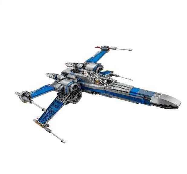 خطة Skywalker Saga Star 75102 75149 75211 X Wing Clone Wars Poe's X Tie Fighter 05004 Building Build Toy MJDZSW