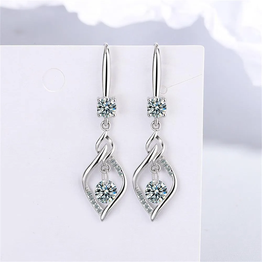 Trendy Drop Earring Women Shining Embellished With Crystals From Swarovski Dangle Earrings Wedding Jewelry Eardrop Party Gift Fashion -X706