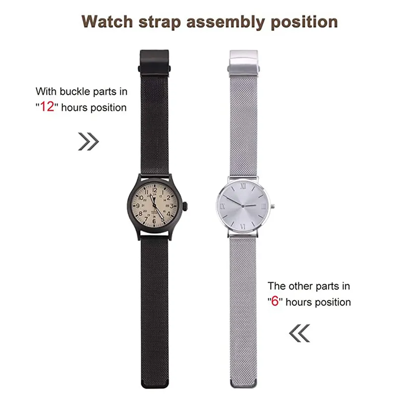 Bracelet de montre en maille d'acier inoxydable pour hommes femmes bracelets de montre en maille à dégagement rapide 16mm 18mm 19mm 20mm 21mm 22mm 220622