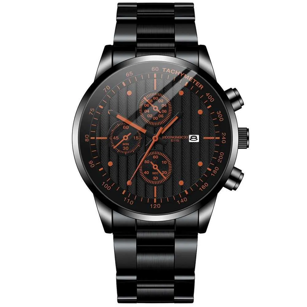 Hommes montres-bracelets mode Simple noir bleu luxe creux en acier montre mécanique poignet mâle horloge décoration affaires rétro