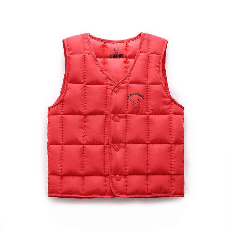 Autumn Boys Warm Down Vest Girl Vest Children Outerwear Vests Fashion Childrens Clothing Spring Boys Girls Jackets Vest J220718