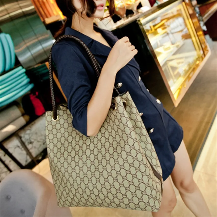 Purse new women's bag woven handbag backpack single shoulder bag Mommy bag