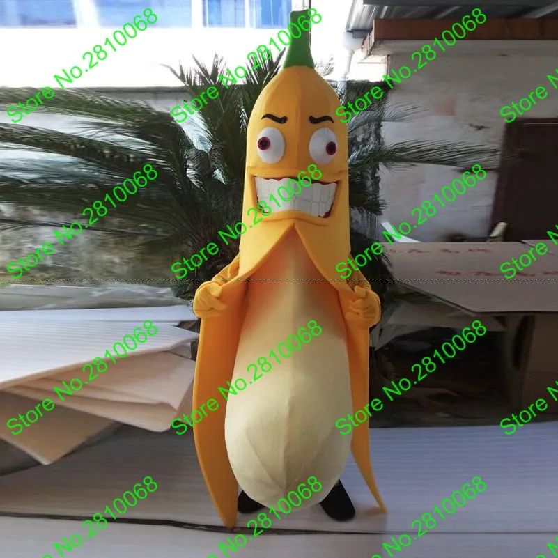 Maskottchen-Puppenkostüm Syflyno Make Six-Stil Hochwertiges Bananen-Maskottchenkostüm Obst-Cartoon-Kleidung Halloween-Geburtstag 565