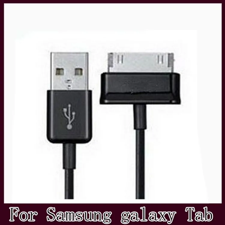 Черное USB -зарядное устройство зарядка кабеля для Samsung Galaxy Tab 2 Примечание P1000 P3100 P3110 P5100 P5110 P6800 P7300 P7310 P7500 P7510 N8000