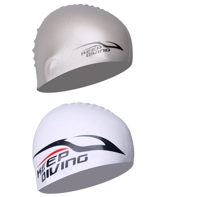 Swim Cap Silicone NonToxic 3D Shaping Caps Homens Mulheres Forma Ergonômica Equipamento de Natação Tamanho para Todos 220621