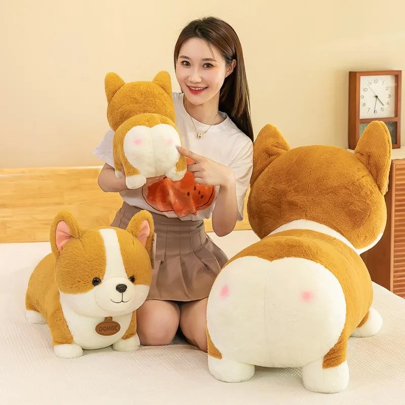 Super Cute Cartoon Corgi Plush Toy Big Fat Dog Doll Sleeping Pillow Puppy Doll for Girl Kids Gift 35 tum 90 cm