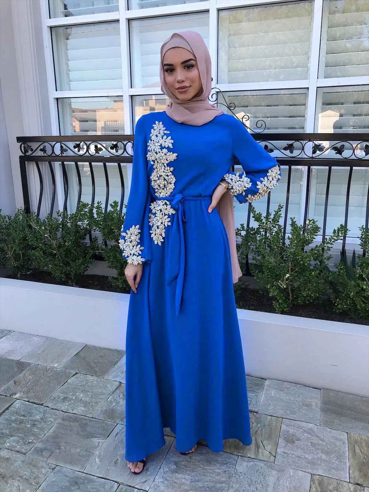 Lässige Kleider Ramadan Kaftan Luxus Abaya Dubai Türkei Muslimische Frauen Hijab Islam Kaftan