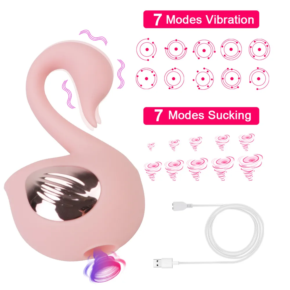 Olo 7 Frequentie Zwaan Vorm Zuigen Vibrator Tepel G Spot Massager Clitoris Stimulator Sucker Sexy Speelgoed Voor Vrouwen Orale