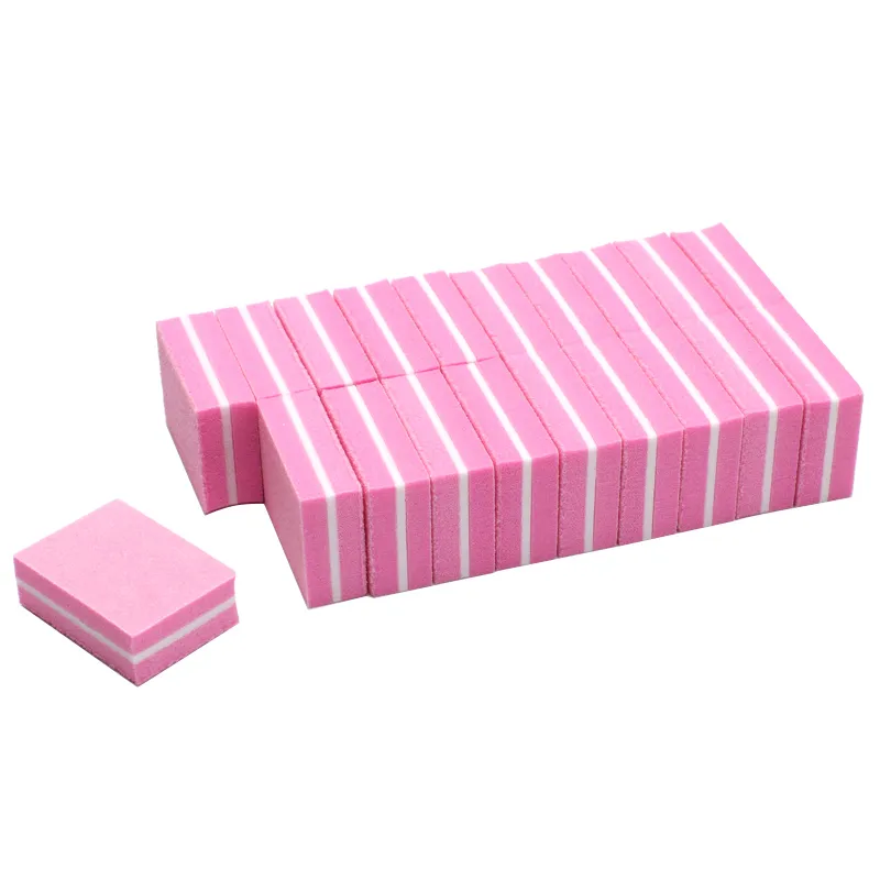 100 Adet Mini Tırnak Dosya Tırnak Tampon Blokları Pembe Sünger Oje Parlatma Zımpara Tampon Taşınabilir Küçük Dosyalar Zımpara Manikür Araçları 220620