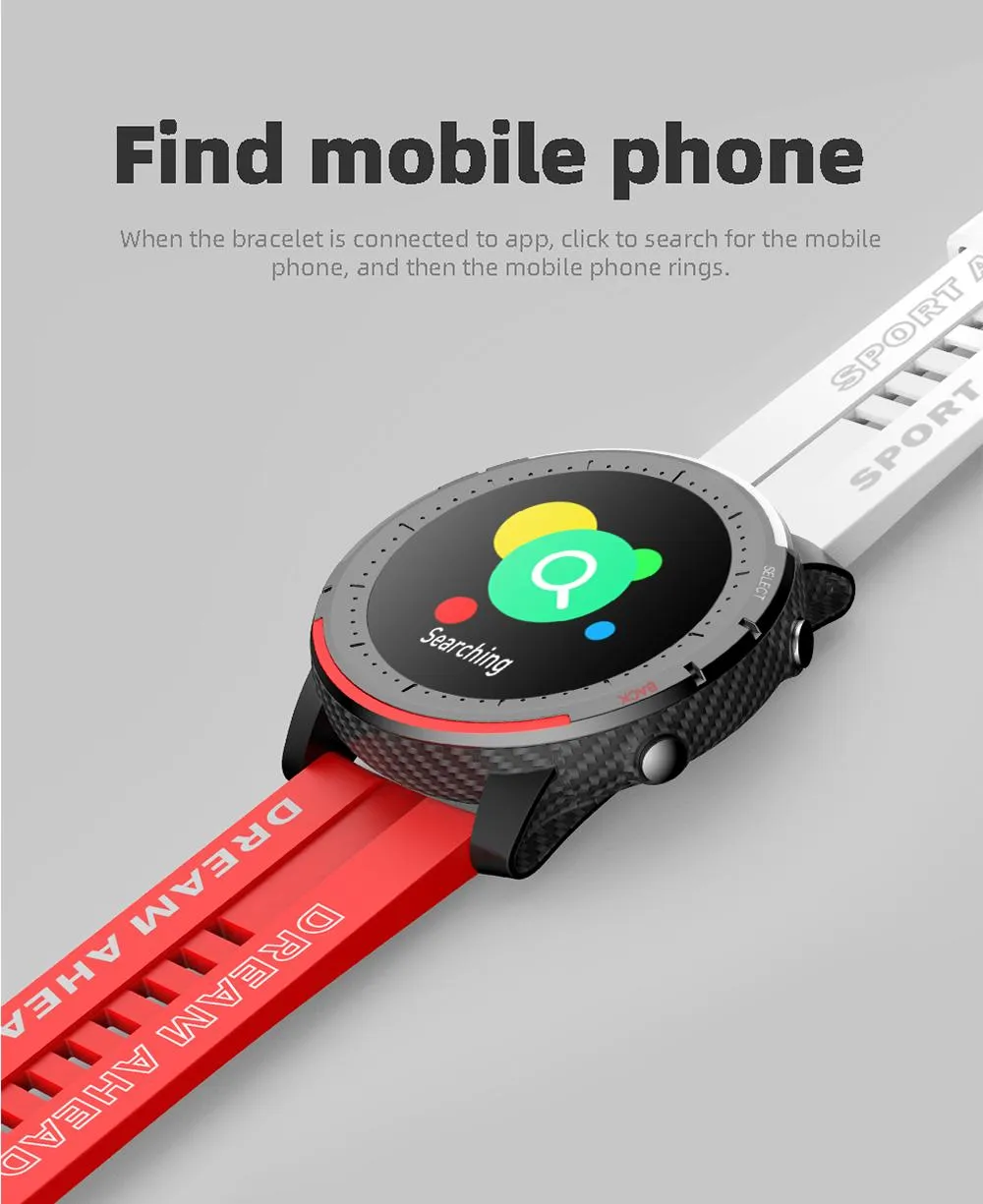 Fashion Sport Smart Watch Bracelet LV69 Bluetooth Call Musical GPS Multifunction Health Temperature