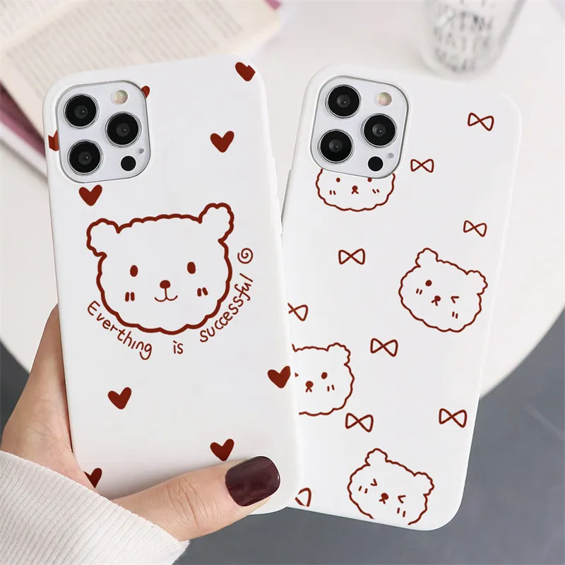 Cute Animal Soft Custodie in TPU Xiaomi Mi 11 Lite Ultra M3 6A 7A 8 A2 A1 CC9e Poco Redmi Note 10S 9 10 K40 Pro Cover Funda Borse