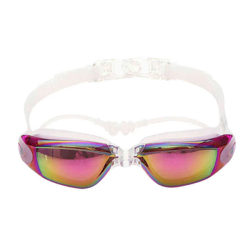 Optical Swimming Goggles Men Women Myopia Pool Earplug Professional Waterproof Swim Eyewear Prescription Adult Diving Glasses Y220428
