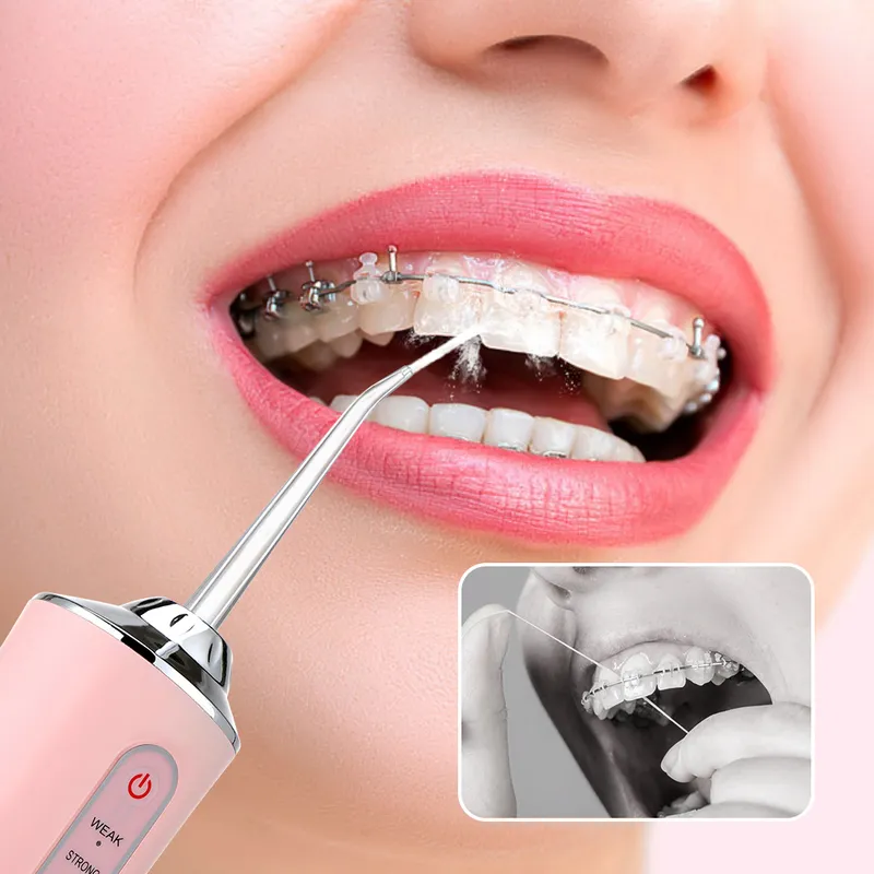 Powerful Dental Water Jet Pick Flosser Mouth Washing Machine Portable Oral Irrigator for Teeth Whitening Cleaning Health 220727