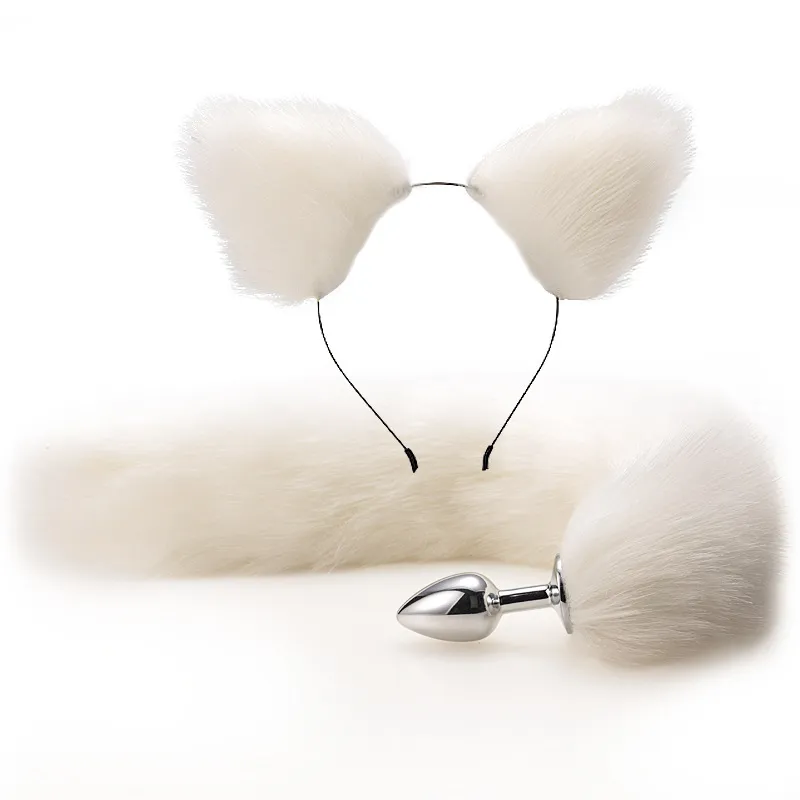 Sexy Fox Tail female Anal Toys Adult Sex Product Men Butt Plug Stainles Steel Sexy Toy For Couple Cosplay4818590