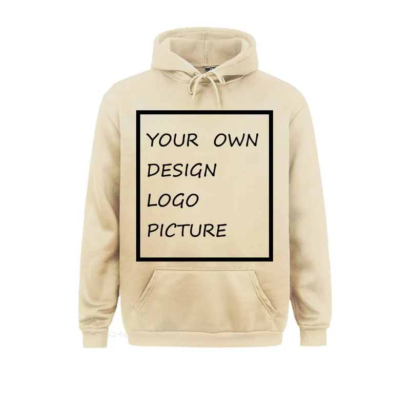 Diy je eigen foto ontwerpt tekst print hoodies dames heren heren hoodie eu maat lange mouw camisa 220722