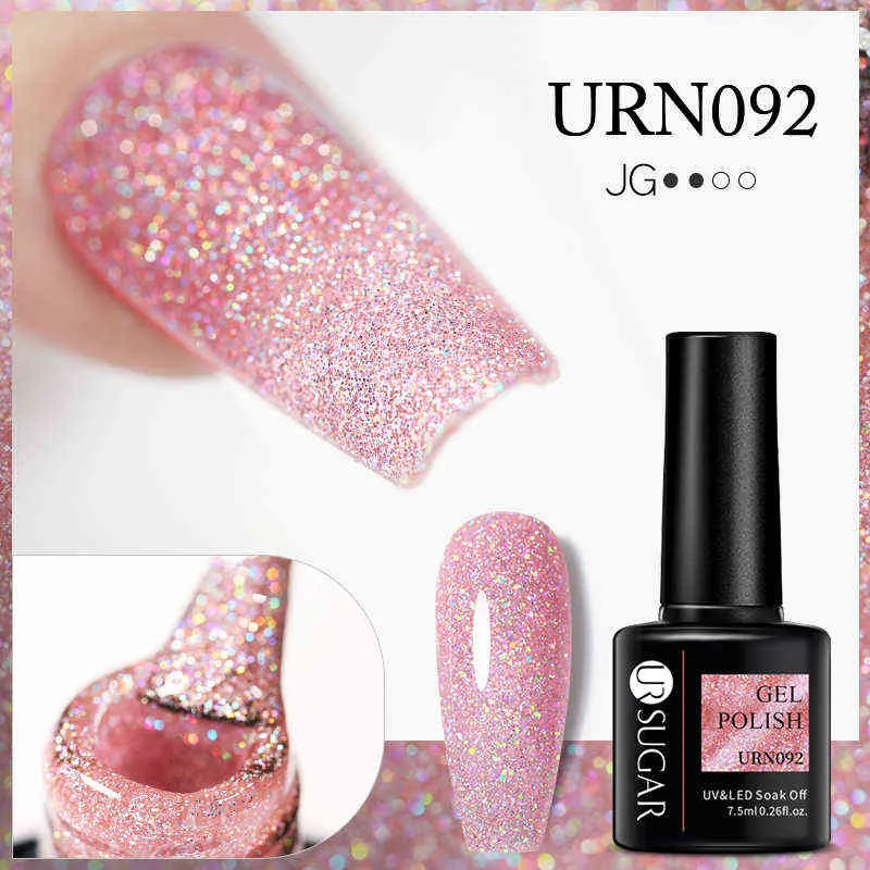 NXY Żel do paznokci 7 5ml Polski Rose Gold Silver Musing Glitter Cekiny Soak Off UV LED S Art Vernishes Hybrid 0328