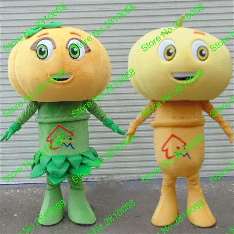 Mascot Boneca Fato Syflyno Faça Eva Material Capacete Verde Laranja Abóbora Mascot Trajes Crayon Dos Desenhos Animados Vestuário Festa de Aniversário Masquerade 9