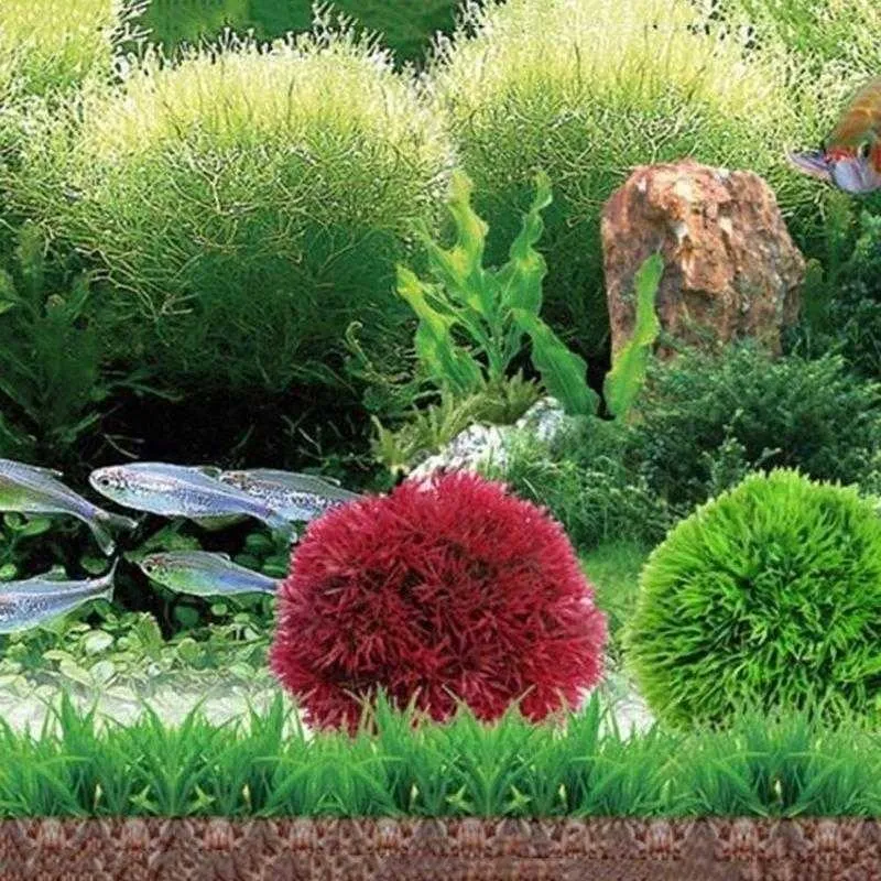 Plants Plastic Artificial Aquarium Aquatic Grass Ball Fish Tank Ornament Aquarium Ornamental Chlorella Prospects Grass For Decor