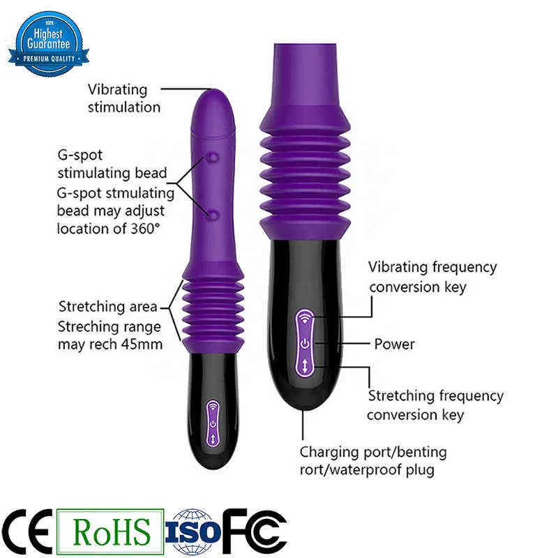 NXY Vibrators Dv1537 Neue heiße kostenlose Probe 3D Full TPE Vibrator Sexspielzeug Frauen mit Remote-USB-Hersteller in China 0411